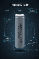 LG M29 INR18650-M29 2850mAh 6A Li-ion Battery for E-Bikes, Flashlights & DIY Battery Packs (1-100 PCS)