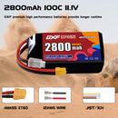 DXF 2800mAh 3S 100C 11.1V Lipo Battery Pack for FPV LiPo Battery