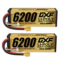 DXF LiPo Battery 4S 14.8V 6200mAh 150C Graphene Softcase with EC5 / T / TRX / XT60 / XT90 / XT150 / Q8s Plug for RC 1/8 1/10 Buggy Truck Car Off-Road Drone