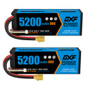 DXF LiPo Battery 4S 14.8V 5200mAh 80C Graphene Softcase with EC5 / T / TRX / XT60 / XT90 / XT150 / Q8s Plug for RC 1/8 1/10 Buggy Truck Car Off-Road Drone