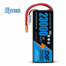 DXF SEMI-SOLID 14S 51.8V 23000mAh 10C Soft Case LiPo Battery with 10AWG Wire for Toy Cars, Boats, UAVs & Drones (1-6 Pack)