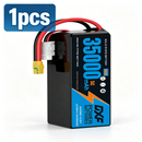 DXF 6S 22.2V 35000mAh 5C Soft Case LiPo Battery with 8AWG Wire for Toy Cars, Boats, UAVs & Drones (1-6 Pack)