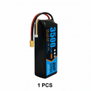 DXF 3S 11.1V 3500mAh 100C Softcase LiPo Battery with 10AWG XT60 for 1/8 1/10 RC Cars, Trucks, Buggies (1-6 Pack Available)