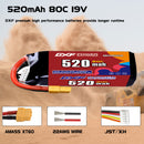 DXF LiPo Battery 5S HV 19.0V 520mAh 80C with PH2.0 / JST / XT30 / SM / XT60 / EC5 / XT90 for FPV Drone Whoop Micro Racing