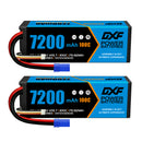 DXF 3S 11.1V 7200mAh 100C Hardcase LiPo Battery with 10AWG EC5 for 1/8 1/10 RC Cars, Trucks, Buggies (1-6 Pack Available)