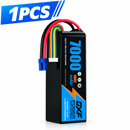 DXF 6S 22.2V 7000mAh 100C Softcase LiPo Battery with EC5 & 10AWG Wire for 1/8 RC Cars (1-6 Pack)