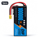 DXF SEMI-SOLID 12S 46.2V 100000mAh 15C Soft Case LiPo Battery with 8AWG Wire for Toy Cars, Boats, UAVs & Drones (1-6 Pack)