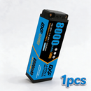 DXF 2S 7.4V 8000mAh 140C Blue Label Graphene LiPo Hardcase Battery with 12AWG 5mm Bullet to Deans Plug for 1/8 1/10 RC Car Truck Boat Drone (1-6 Pack Available)