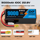 (CN)DXF 6S Lipo Battery 22.8V 100C 9000mAh Soft Case Battery  for Drone UAV FPV Car Truck Tank RC Buggy Truggy Racing Hobby