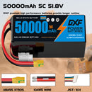 (CN)DXF 14S Lipo Battery 51.8V 10C 50000mAh Soft Case Battery  for Drone UAV FPV Car Truck Tank RC Semi solidstate Battery Racing Hobby