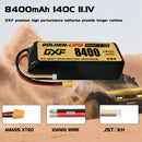 DXF LiPo Battery 3S 11.1V 8400mAh 140C Graphene Softcase with EC5 / T / TRX / XT60 / XT90 / XT150 / Q8s Plug for RC 1/8 1/10 Buggy Truck Car Off-Road Drone