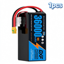 DXF SEMI-SOLID 6S 22.2V 36000mAh 10C Soft Case LiPo Battery with 8AWG Wire for Toy Cars, Boats, UAVs & Drones (1-6 Pack)