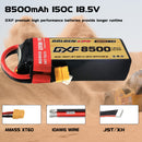 DXF LiPo Battery 6S 22.2V 8500mAh 150C Graphene Softcase with EC5 / T / TRX / XT60 / XT90 / XT150 / Q8s Plug for RC 1/8 1/10 Buggy Truck Car Off-Road Drone