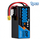 DXF SEMI-SOLID 14S 51.8V 30000mAh 5C Soft Case LiPo Battery with 8AWG Wire for Toy Cars, Boats, UAVs & Drones (1-6 Pack)