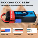 (PL)DXF 6S Lipo Battery 22.2V 100C10000mAh Soft Case Battery with EC5 Connector for Car Truck Tank RC Buggy Truggy Racing Hobby