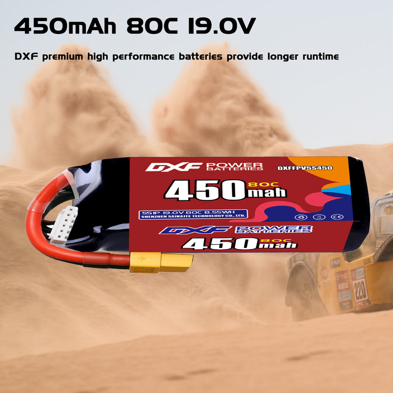 DXF 520mAh 5S 80C 19.0V Lipo Battery Pack for FPV LiPo Battery