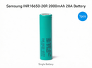 Samsung INR18650-20R 2000mAh 20A Li-ion Battery for Power Tools, E-Vehicles & DIY Battery Packs (1-100 PCS)