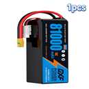 DXF 14S 51.8V 81000mAh 5C Soft Case LiPo Battery with 8AWG Wire for Toy Cars, Boats, UAVs & Drones (1-6 Pack)