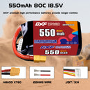 DXF 550mAh 5S 80C 18.5V Lipo Battery Pack for FPV LiPo Battery