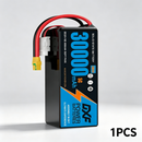 DXF SEMI-SOLID 6S 22.2V 30000mAh 5C Soft Case LiPo Battery with 8AWG Wire for UAVs & Drones (1-6 Pack)