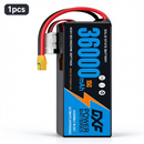 DXF SEMI-SOLID 12S 46.2V 36000mAh 15C Soft Case LiPo Battery with 8AWG Wire for Toy Cars, Boats, UAVs & Drones (1-6 Pack)