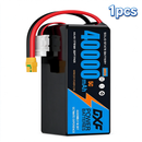 DXF SEMI-SOLID 12S 44.4V 40000mAh 5C Soft Case LiPo Battery with 8AWG Wire for Toy Cars, Boats, UAVs & Drones (1-6 Pack)