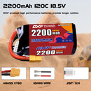 DXF 2200mAh 5S 120C 18.5V Lipo Battery Pack for FPV LiPo Battery
