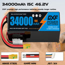 (CN)DXF 12S Lipo Battery 46.2V 15C 34000mAh Soft Case Battery  for Drone UAV FPV Car Truck Tank RC Semi solidstate Battery Racing Hobby