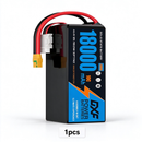 DXF SEMI-SOLID 12S 44.4V 18000mAh 10C Soft Case LiPo Battery with 8AWG Wire for UAVs & Drones (1-6 Pack)