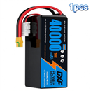 DXF SEMI-SOLID 12S 44.4V 46000mAh 10C Soft Case LiPo Battery with 8AWG Wire for Toy Cars, Boats, UAVs & Drones (1-6 Pack)
