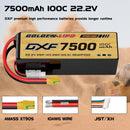 DXF Lipo Battery 6S 22.2V 7500mAh 100C Graphene Softcase with EC5 / T / TRX / XT60 / XT90 / XT150 / Q8s Plug for RC 1/8 1/10 Buggy Truck Car Off-Road Drone