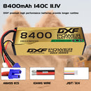 DXF LiPo Battery 3S 11.1V 8400mAh 140C Graphene Softcase with EC5 / T / TRX / XT60 / XT90 / XT150 / Q8s Plug for RC 1/8 1/10 Buggy Truck Car Off-Road Drone