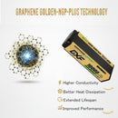 DXF 5mm 2S 10000mAh 7.6V 150C GOLDEN-NGP EFRA Certificate High Capacity Hardcase LiPo Battery with XT90 Plug for 1:8 Scale RC Car, Multi-Rotor RC Airplane, RC Helicopter, RC Boat