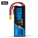 DXF 6S 22.2V 12000mAh 100C Soft Case LiPo Battery with 8AWG Wire for Toy Cars, Boats, UAVs & Drones (1-6 Pack)
