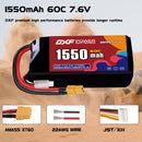 DXF 1550mAh 2S 60C 7.6V Lipo Battery Pack for FPV LiPo Battery