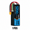 DXF 6S 22.2V 5200mAh 80C Softcase LiPo Battery with XT60 & 10AWG Wire for 1/8 RC Cars (1-6 Pack)