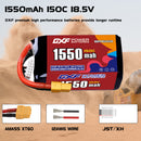 DXF 1550mAh 5S 150C 18.5V Lipo Battery Pack for FPV LiPo Battery