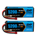 DXF 리포 배터리 3S 11.1V 5200MAH 80C 블루 시리즈 리포 하드케이스 딘스 플러그 포함 (RC 1/8 1/10 버기 트럭 자동차 오프로드 드론용)