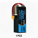 DXF 6S 22.2V 4200mAh 100C Graphene Soft Case LiPo Battery with XT60 Plug for 1/8 1/10 RC Cars, Trucks, Buggies & Drones (Multi-Pack Options)