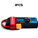 (CA)DXF Lipo Battery 4S 14.8V 7500mAh 100C/200C SoftCase Lipo Battery for RC HPI HSP 1/8 1/10 Buggy RC Car Truck