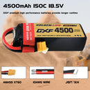 DXF Lipo Battery 5S 18.5V 4500mAh 150C GoldSeries Graphene Softcase with EC5 / T / TRX / XT60 / XT90 / XT150 / Q8s Plug for RC 1/8 1/10 Buggy Truck Car Off-Road Drone
