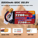 DXF 2200mAh 6S 120C 22.2V Lipo Battery Pack for FPV LiPo Battery