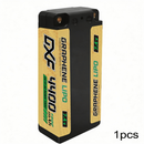 DXF NGP‑PLUS 2S 7.4V 4400mAh 150C Graphene Shorty Hardcase LiPo Battery with 5mm Bullet & Deans T-Plug, BRCA Certified (1-6 Pack)