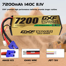 DXF LiPo Battery 3S 11.1V 7200mAh 140C Graphene Softcase Gold with EC5 / T / TRX / XT60 / XT90 / XT150 / Q8s Plug for RC 1/8 1/10 Buggy Truck Car Off-Road Drone