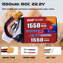 DXF 1550mAh 6S 150C 22.2V Lipo Battery Pack for FPV LiPo Battery