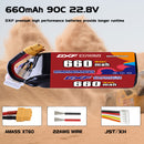 DXF 660mAh 6S 90C 22.8V Lipo Battery Pack for FPV LiPo Battery