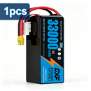 DXF 14S 51.8V 33000mAh 5C Semi-Solid-State Soft Case LiPo Battery with 8AWG Plug Options for Heavy-Lift Drone UAV Agricultural Multirotor (1-6 Pack Available)