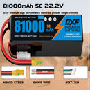 (CN)DXF 6S Lipo Battery 22.2V 5C 81000mAh Soft Case Battery  for Drone UAV FPV Car Truck Tank RC Buggy Truggy Racing Hobby