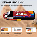 DXF 450mAh 3S 80C 11.4V Lipo Battery Pack for FPV LiPo Battery