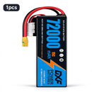 DXF SEMI-SOLID 12S 46.2V 72000mAh 15C Soft Case LiPo Battery with 8AWG Wire for Toy Cars, Boats, UAVs & Drones (1-6 Pack)
